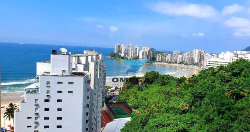 VISTA MAR - Apartamento com 3 quartos em prédio com lazer - Praia das Pitangueiras, Guarujá.