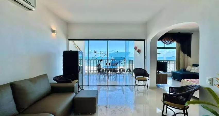 Apartamento com 5 dormitórios à venda de frente para o mar na praia das pitangueiras em guarujá - sp.
