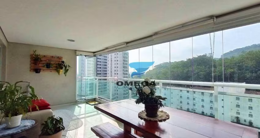 Apartamento com varanda gourmet - 4 dormitórios - 2 vagas de garagem à venda na praia das Astúrias - Guarujá/SP