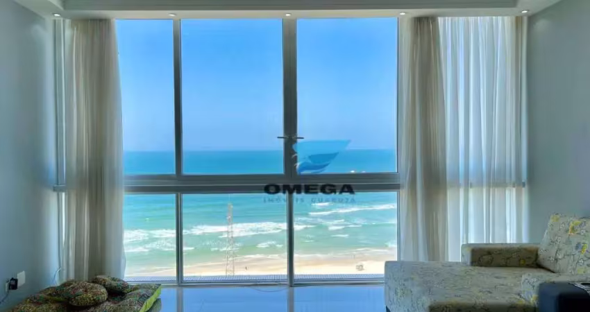 À venda de frente para o mar - apartamento reformado em porcelanato com vista total do mar na praia das pitangueiras em guarujá