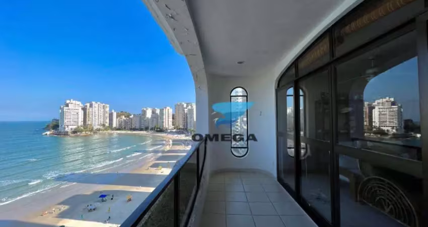 De frente para o mar, apartamento à venda na praia das astúrias em guarujá. com 4 dormitórios e 2 vagas