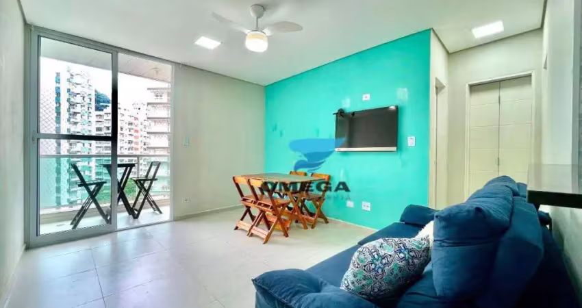 Apartamento com 2 dormitórios , suíte e sacada com vista mar venda na praia das pitangueiras - guarujá/sp
