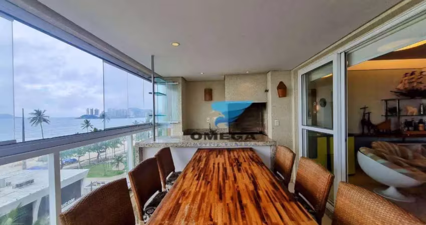 Frente mar - apartamento varanda gourmet - prédio com piscina - praia das pitangueiras guarujá .