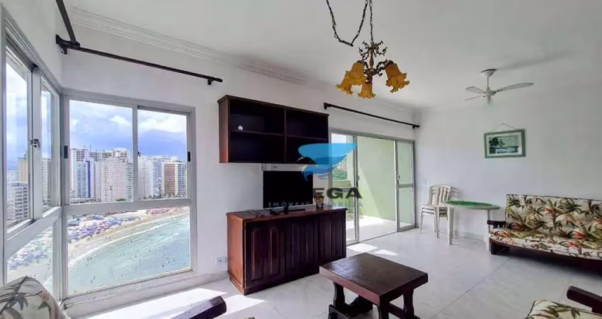 Apartamento reformado com vista para o mar e 3 dormitórios à venda das praia das astúrias - guarujá/sp
