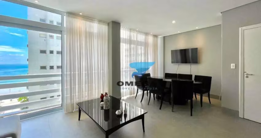 Apartamento com vista mar e reformado à venda pertinho do mar na Praia das Pitangueiras - Guarujá/SP. Localização privilegiada!