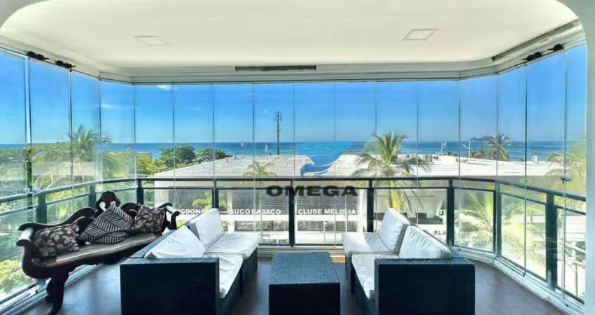 Praia das pitangueiras, guarujá, frente ao mar, 4 dormitórios (1 suíte), sala para 3 ambientes, varanda, 2 vagas