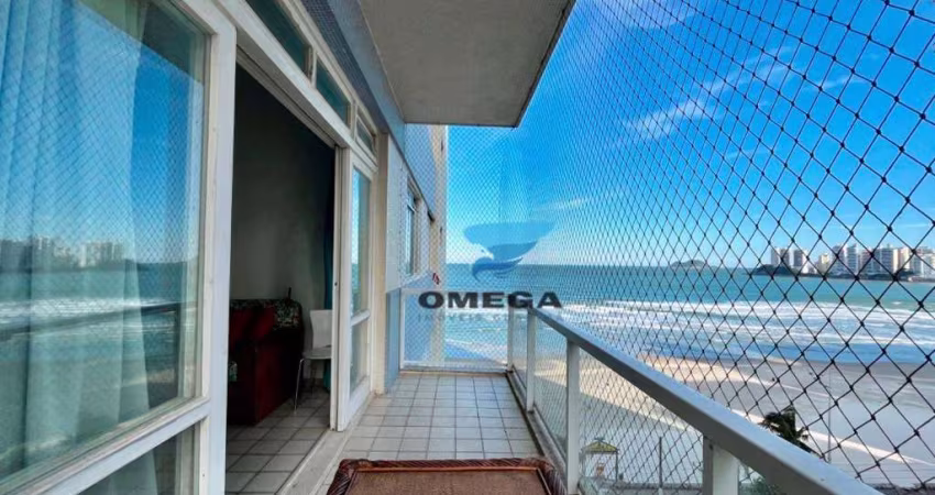 Apartamento vista mar à venda na praia das Pitangueiras no Guarujá I Omega Imoveis