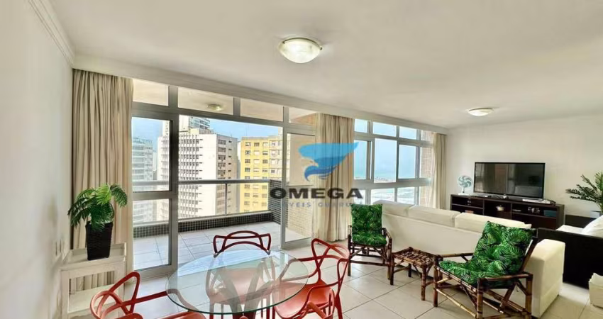 Apartamento vista mar à venda na praia das Pitangueiras no Guarujá I Omega Imoveis