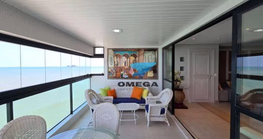 Apartamento reformado vista mar à venda na praia das pitangueiras no guarujá i omega imoveis