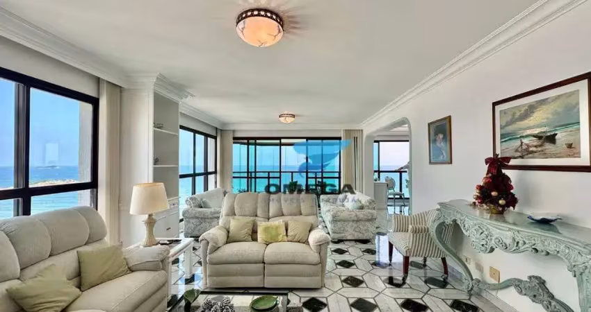 Apartamento reformado frente mar à venda na praia das pitangueiras no guarujá i omega imoveis