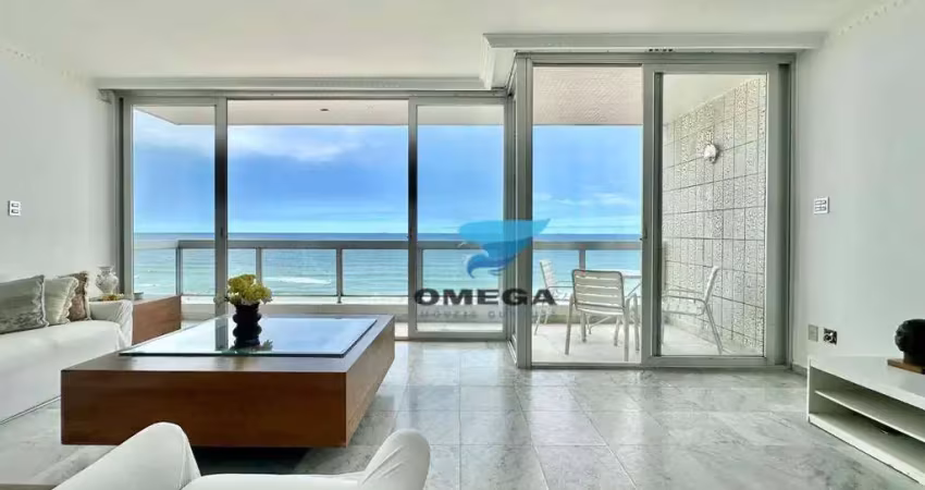 Apartamento frente mar à venda na praia das pitangueiras no guarujá i omega imoveis