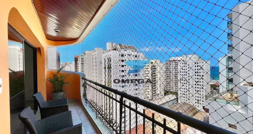 Apartamento com vista mar e reformado à venda pertinho do mar na Praia das Pitangueiras - Guarujá/SP. Localização privilegiada!