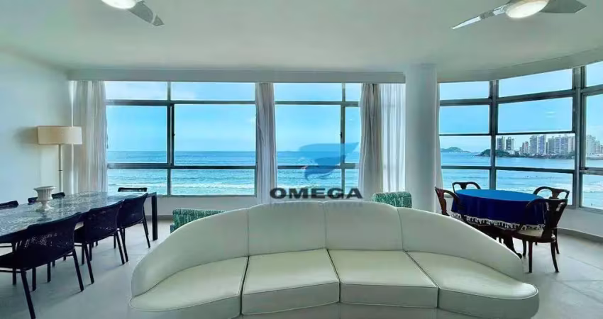 Apartamento reformado com vista mar à venda na praia das pitangueiras no guarujá i omega imoveis