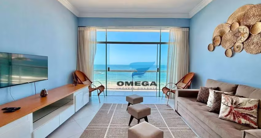 Apartamento frente mar à venda na praia das pitangueiras no guarujá i omega imoveis