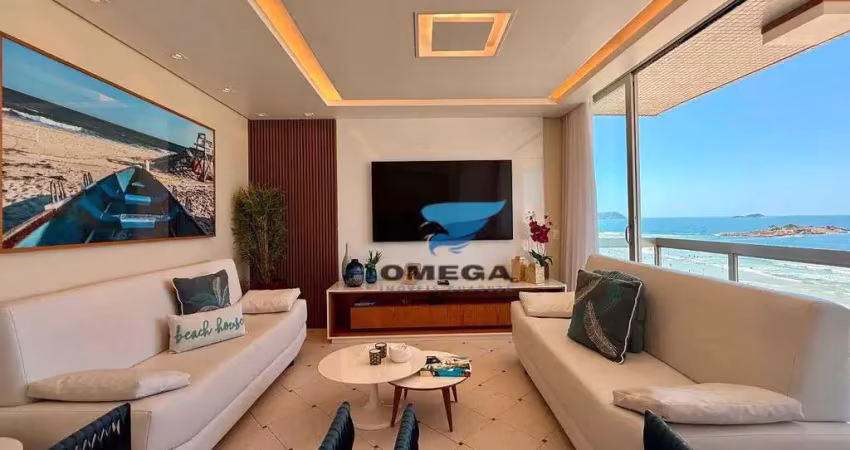 Apartamento vista mar à venda na praia das pitangueiras no guarujá i omega imoveis