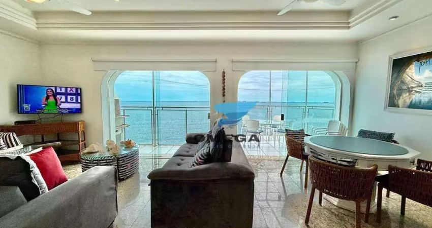 Apartamento reformado frente mar à venda na praia das pitangueiras no guarujá i omega imoveis