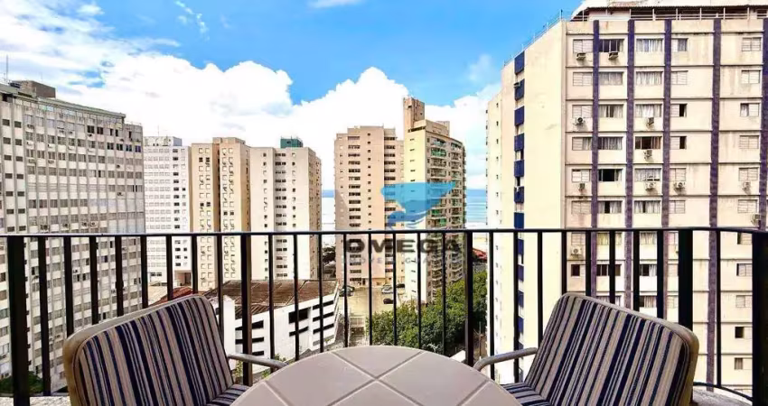 Apartamento com vista mar à venda na praia das pitangueiras no guarujá i omega imoveis