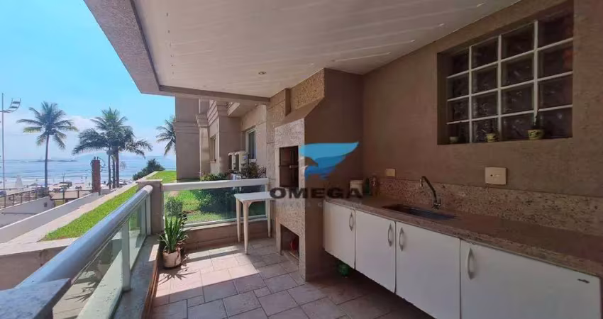 Apartamento frente mar com 4 suítes à venda praia das astúrias - guarujá/sp