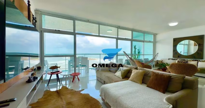 Apartamento beira mar à venda na praia das pitangueiras no guarujá i omega imoveis
