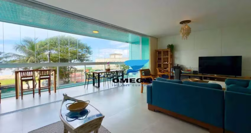 Apartamento beira mar à venda na praia das pitangueiras no guarujá i omega imoveis
