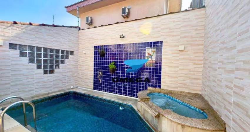 Sobrado reformado com piscina e churrasqueira à venda no guarujá i omega imoveis