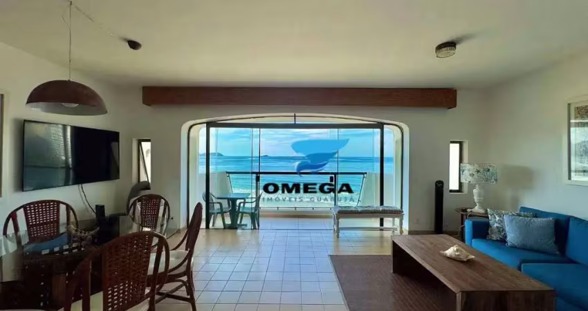 Apartamento frente mar na praia das astúrias em guarujá | omega imóveis