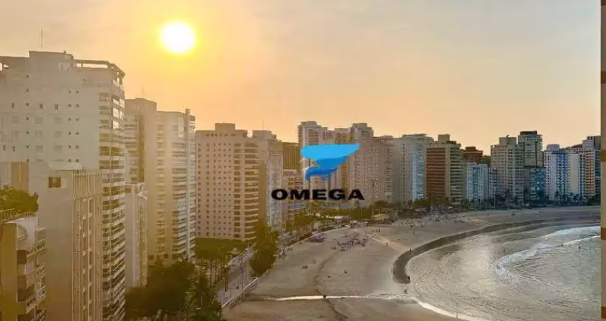 Apartamento frente mar à venda na praia das astúrias no guarujá i omega imoveis