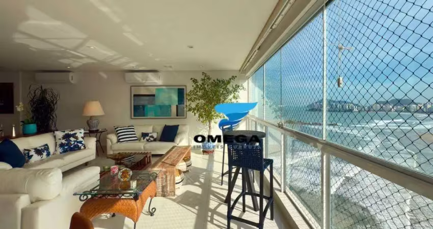 Apartamento beira mar à venda na praia das pitangueiras no guarujá i omega imoveis