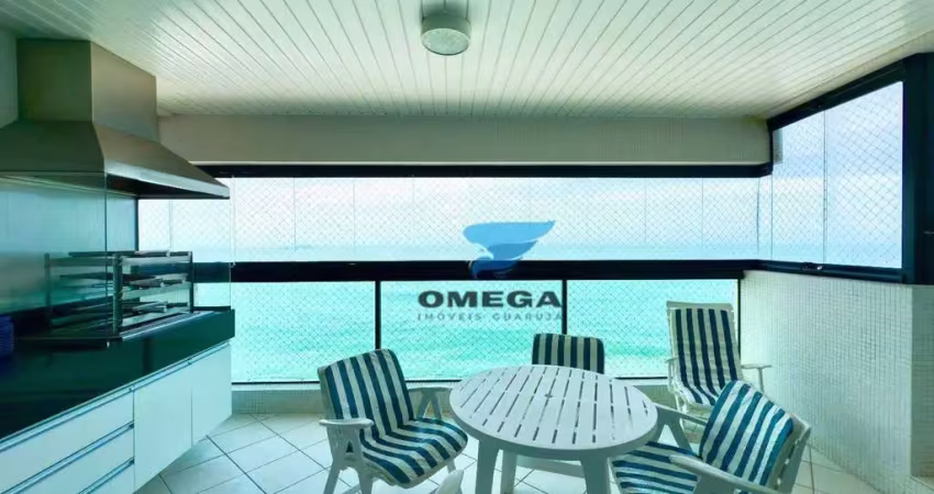 Apartamento frente mar á venda na praia das pitangueiras no guarujá i omega imoveis