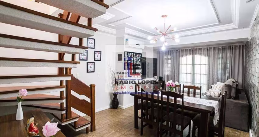 Casa com 4 dormitórios à venda por R$ 750.000 - Vila Tibiriçá - Santo André/SP