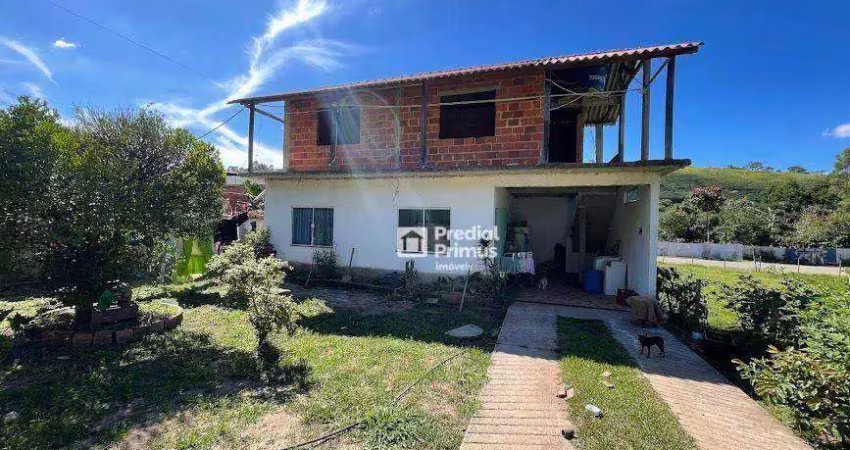 Casa com potencial de expansão e amplo terreno  à venda por r$ 230.000 - campo do coelho - nova friburgo/rj