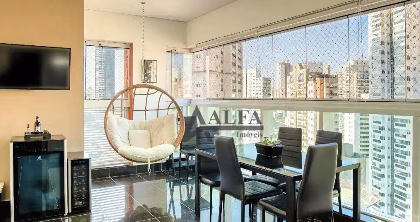 ** montreal - oportunidade - lindo apto. em andar alto c/ ampla varanda gourmet c/ churrasqueira - 2 vagas + depósito **