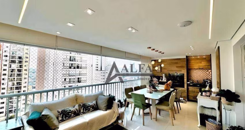 ** Terraças Tatuapé - IMPERDÍVEL - Maravilhoso apto. em andar alto c/ ampla varanda gourmet de 25 m² c/ churrasqueira - 2 Vagas **