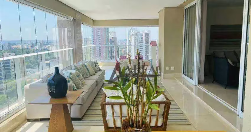 ** magnifique - oportunidade - lindo apto. em andar alto c/ ampla e magnífica varanda gourmet c/ churrasqueira - 5 vagas + depósito **