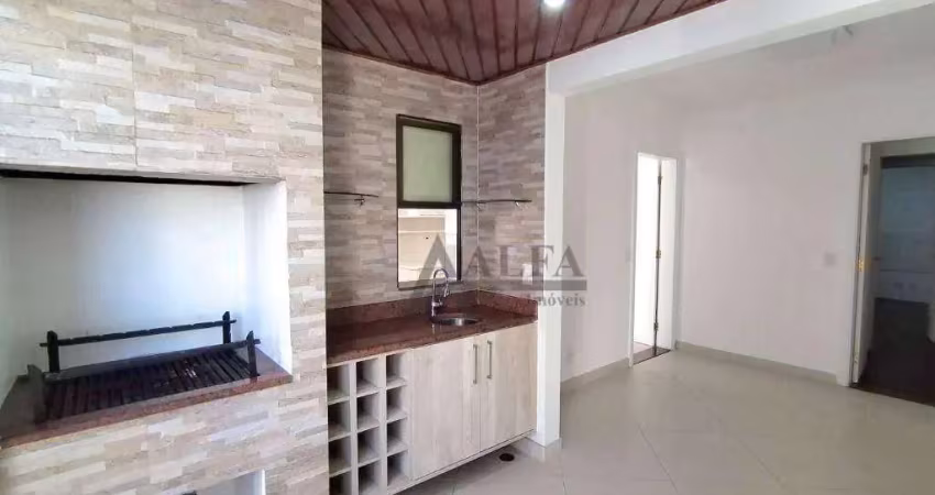 ** maison euroville - oportunidade - lindo apto. c/ ampla área gourmet c/ churrasqueira integrado as salas e cozinha - 3 vagas + depósito **