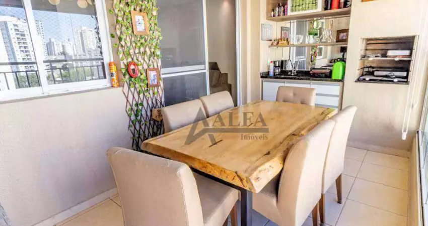 ** inspiratto - lindo apto. em andar alto c/ ampla varanda gourmet c/ churrasqueira - 2 vagas + depósito **