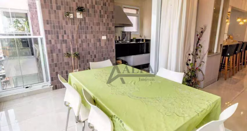 ** edifício málaga - lindo apartamento em andar alto c/ ampla varanda gourmet c/ churrasqueira **