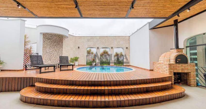 ** quartier latin - oportunidade - cinematográfica cobertura duplex c/ vista deslumbrante p/ o altos do tatuapé - 5 vagas **