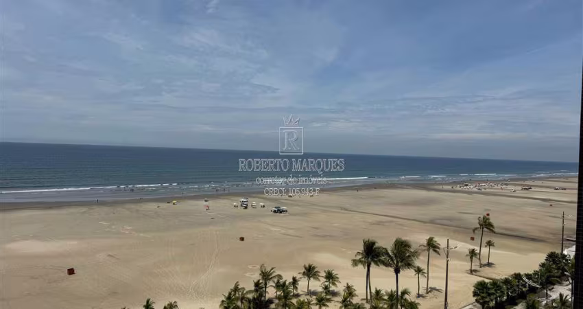 Apartamento Porteira Fechada para venda na Guilhermina Frente a praia.1 dormitório integrado a sala, cozinha, área de serviço, WC social e 1 vaga de garagem.38 m² de área útil.