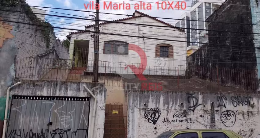 Ótimo terreno de 10x40 com 2 casas para renda/venda na vila maria alta próximo de todos os comércios da região. casa (1)  3 dormitórios sendo 1 suíte e 1 vaga de caragem, casa( 2)  1 dormitótio, banhe