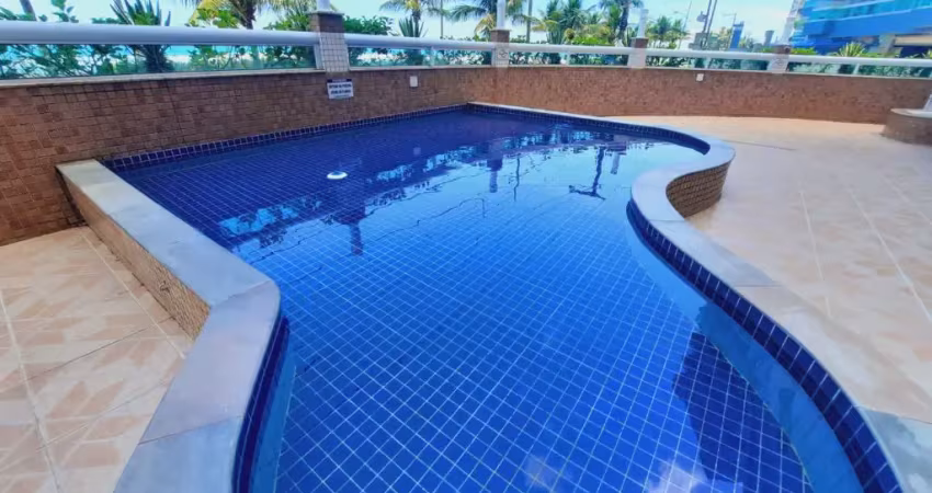 Vila caiçara, frente para o mar, apto 3 dorms sendo 2 suites, 4 sacadas, lazer completo