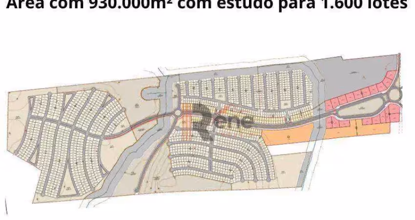 Terreno 930.000m², com estudo para 1.600 lotes, itajuba, barra velha, sc