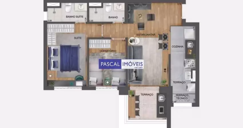 Apartamento com 2 quartos à venda na Rua do Estilo Barroco, 695, Brooklin, São Paulo