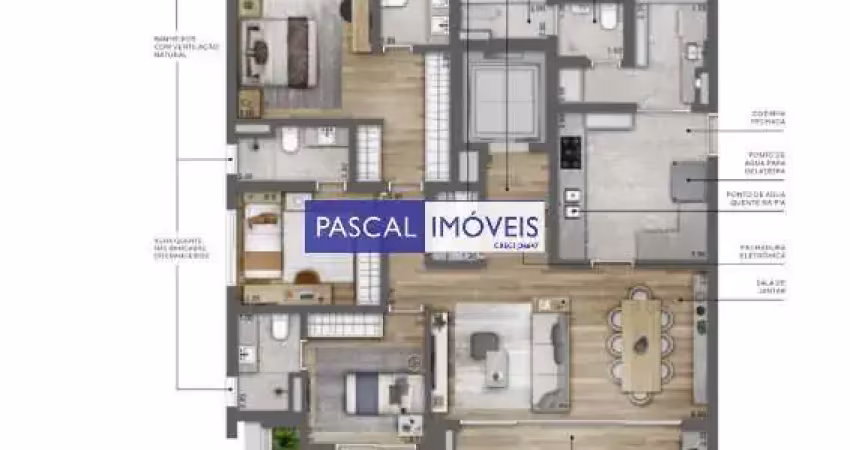 Apartamento com 3 quartos à venda na Rua Constantino de Sousa, 533, Campo Belo, São Paulo