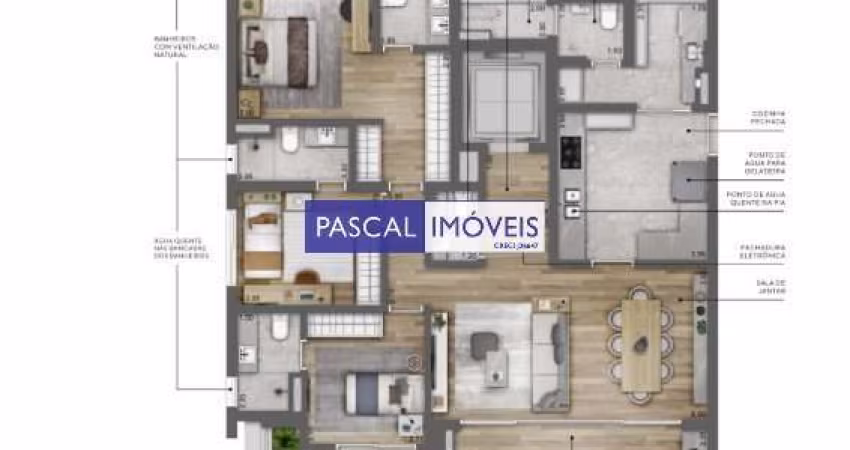 Apartamento com 3 quartos à venda na Rua Constantino de Sousa, 533, Campo Belo, São Paulo