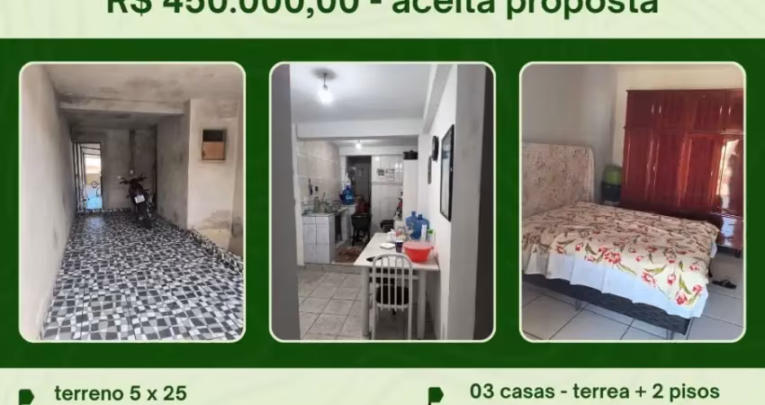 Três casas, para moradia e/ou renda, em pedreira-sp. excelente investimento.