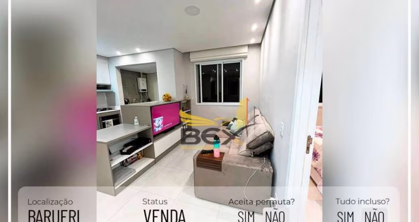 Apartamento de 1 dormitório, 1 vaga com 42m² em Jardim Tupanci - Barueri/ SP