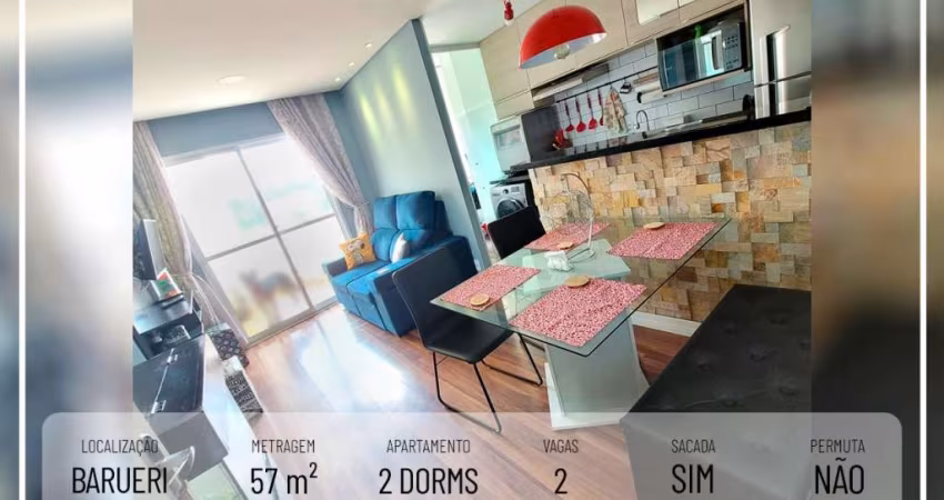 Apartamento com 2 dormitórios sendo 1 suíte 2 vagas e 57 m² em Barueri SP