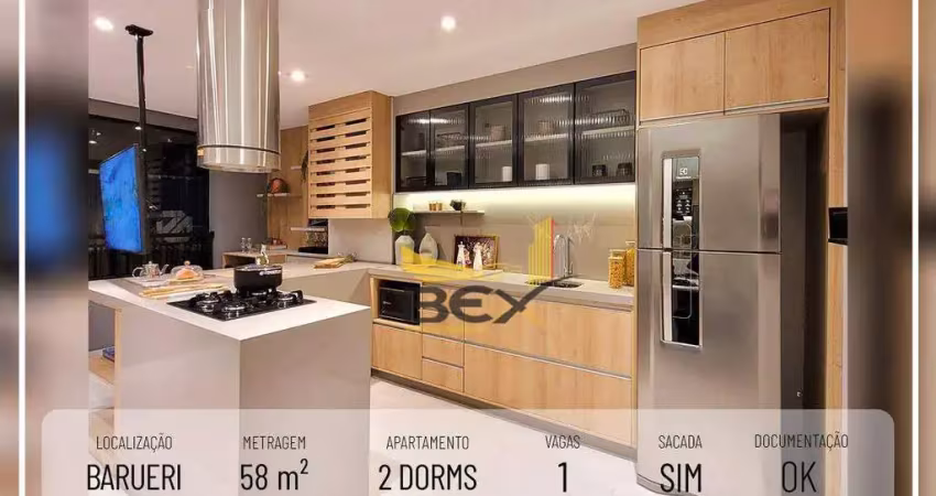 Apartamento com 2 dormitórios à venda, 56 m² por r$ 428.000,00 - jardim esperança - barueri/sp