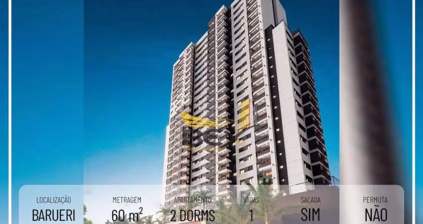 Apartamento com 2 dormitórios sendo 1 suíte, 60 m² em barueri sp